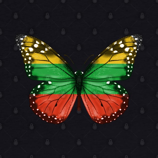 Lithuanian Flag  Butterfly - Gift for Lithuanian From Lithuania by Country Flags